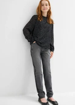 Niños bonprix bonprix Blusa de gasa con volantes en el cuello