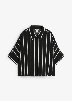 Mujer bonprix bonprix Blusa de manga corta con crepé estructurado