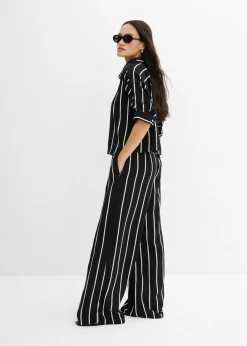 Mujer bonprix bonprix Blusa de manga corta con crepé estructurado