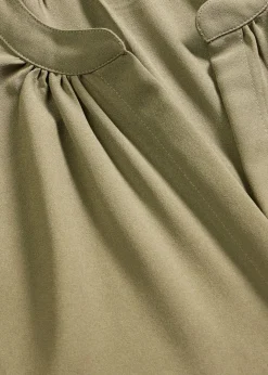 Mujer bonprix bonprix Blusa de manga corta con botones ocultos