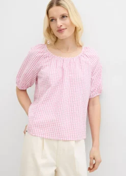 Mujer bonprix bonprix Blusa de manga corta de algodón puro