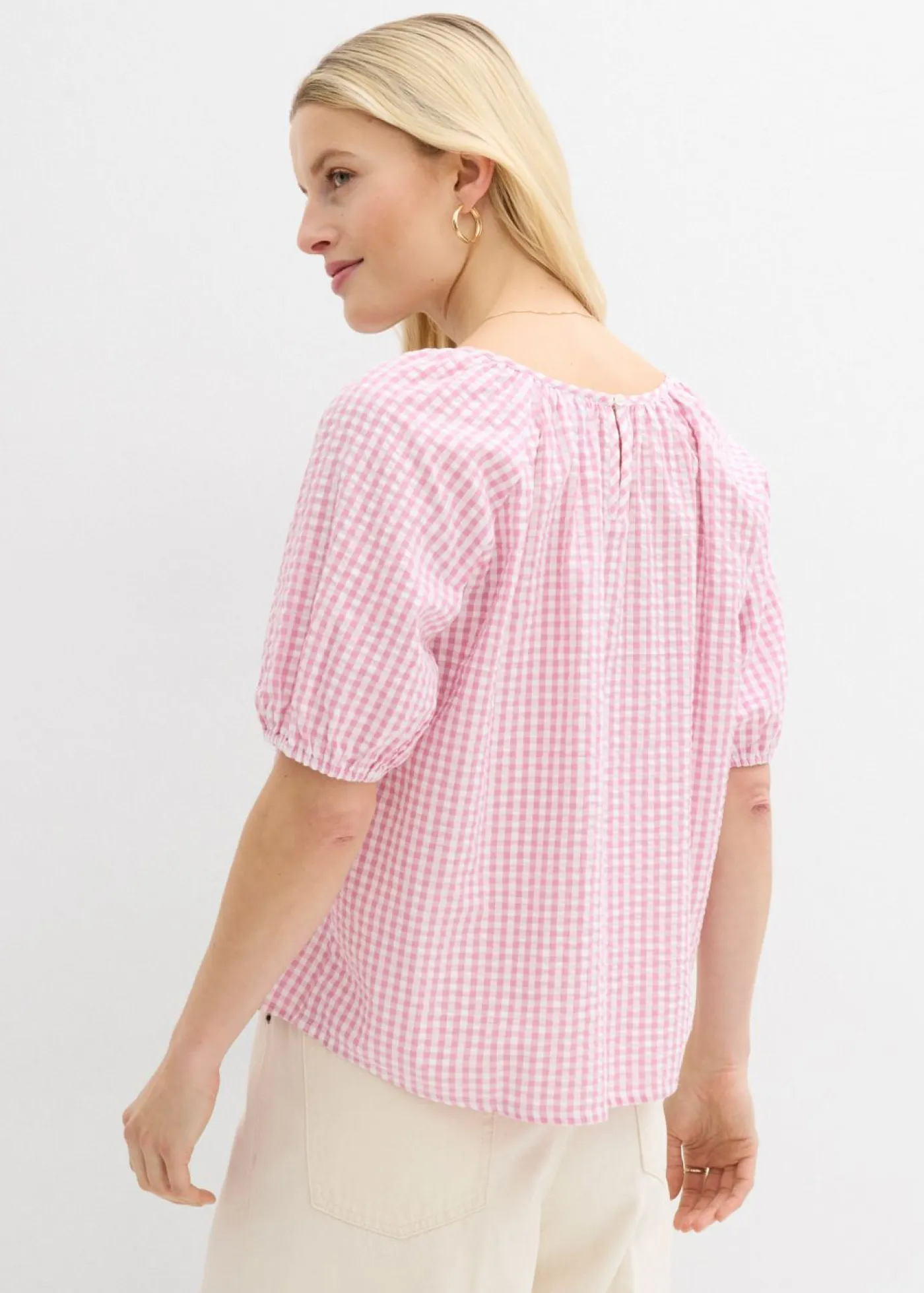 Mujer bonprix bonprix Blusa de manga corta de algodón puro