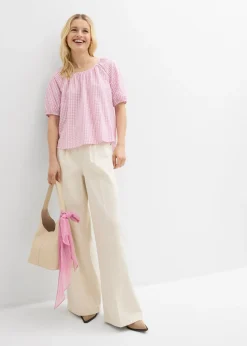 Mujer bonprix bonprix Blusa de manga corta de algodón puro