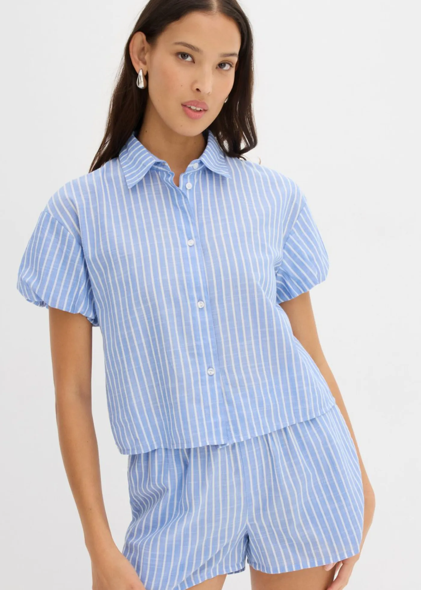 Mujer bonprix bonprix Blusa de manga corta de algodón puro