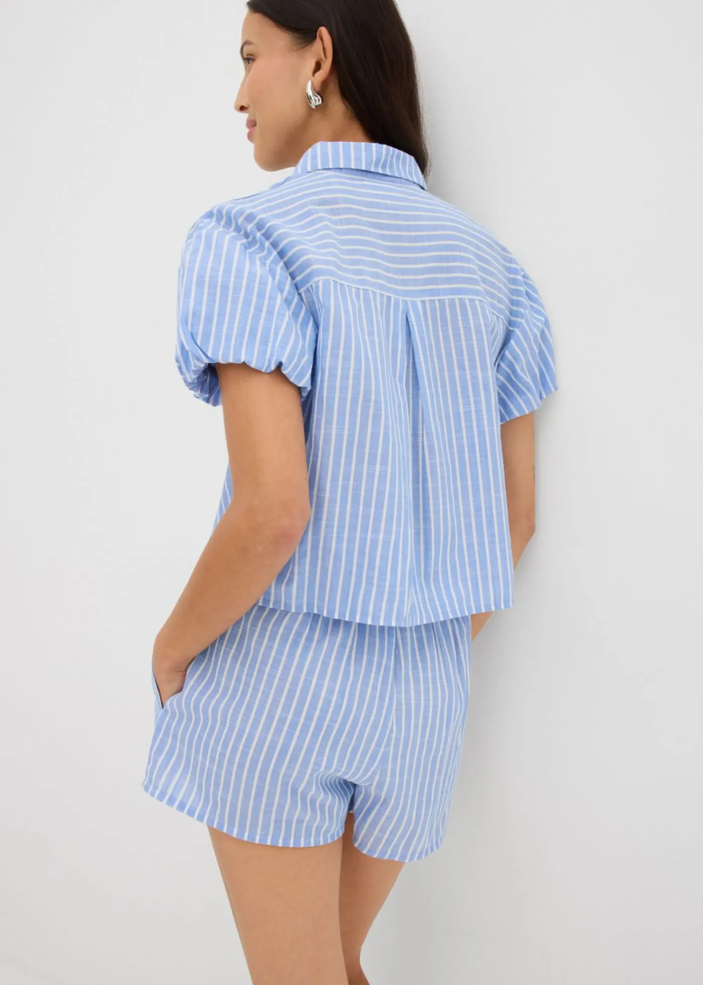 Mujer bonprix bonprix Blusa de manga corta de algodón puro