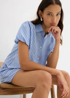 Mujer bonprix bonprix Blusa de manga corta de algodón puro