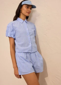 Mujer bonprix bonprix Blusa de manga corta de algodón puro