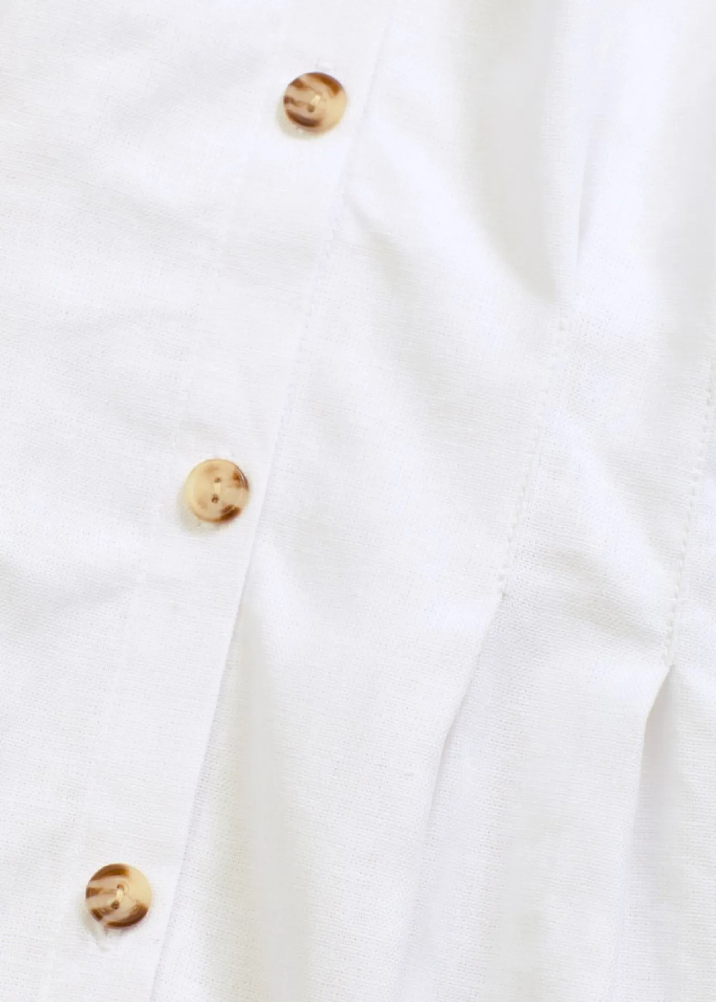 bonprix bonprix Camisas Y Blusas>Blusa de manga corta de mezcla de lino vaporoso Blanco