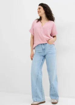 Mujer bonprix bonprix Blusa de manga corta de muselina