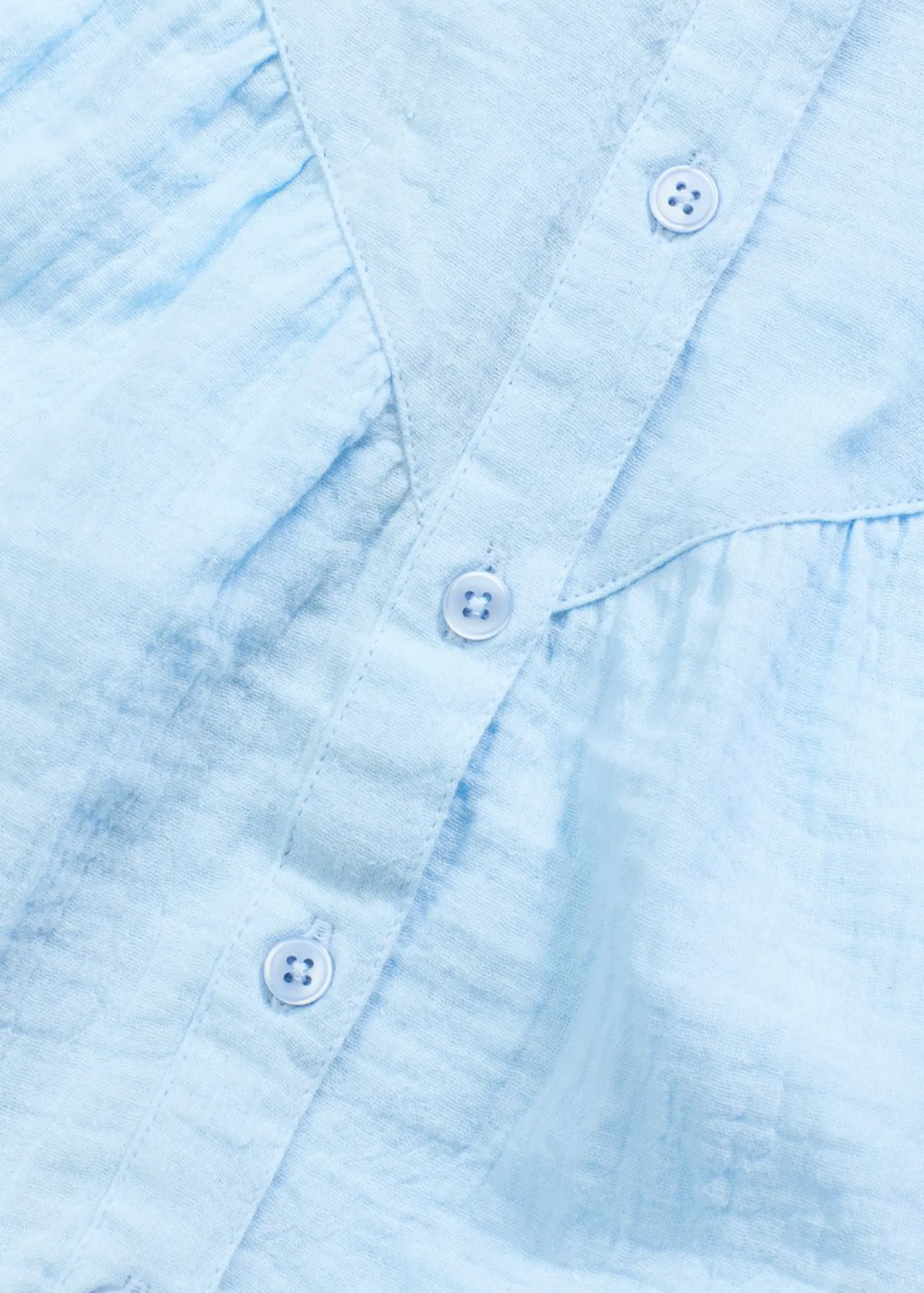 bonprix bonprix Camisas Y Blusas>Blusa de manga corta de muselina Azul claro