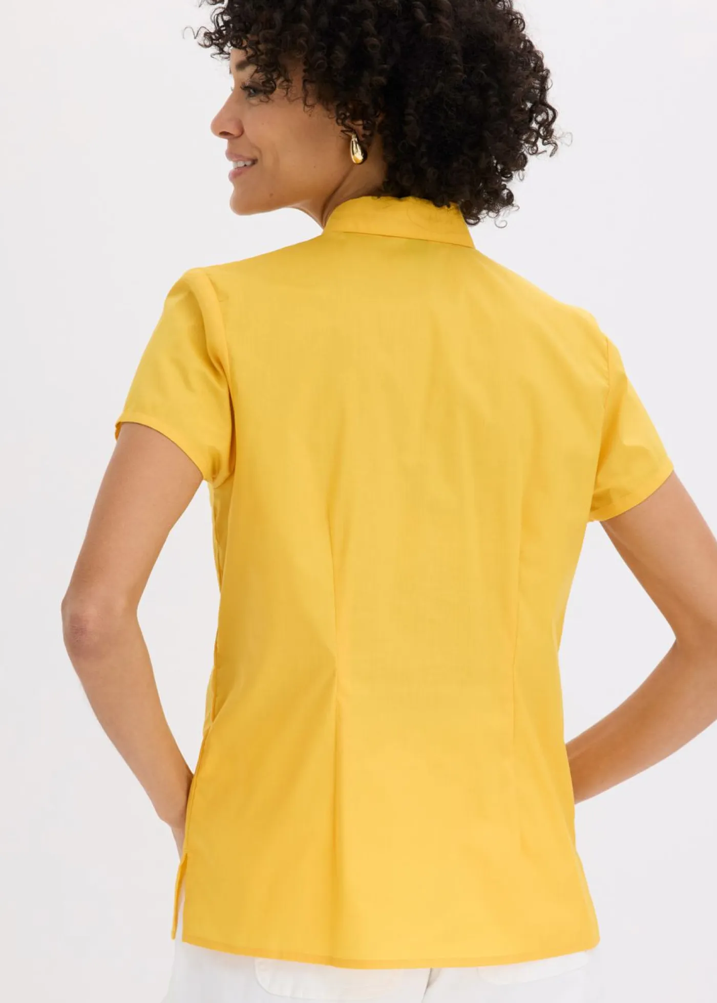 bonprix bonprix Camisas Y Blusas>Blusa de manga corta de popelín azafrán