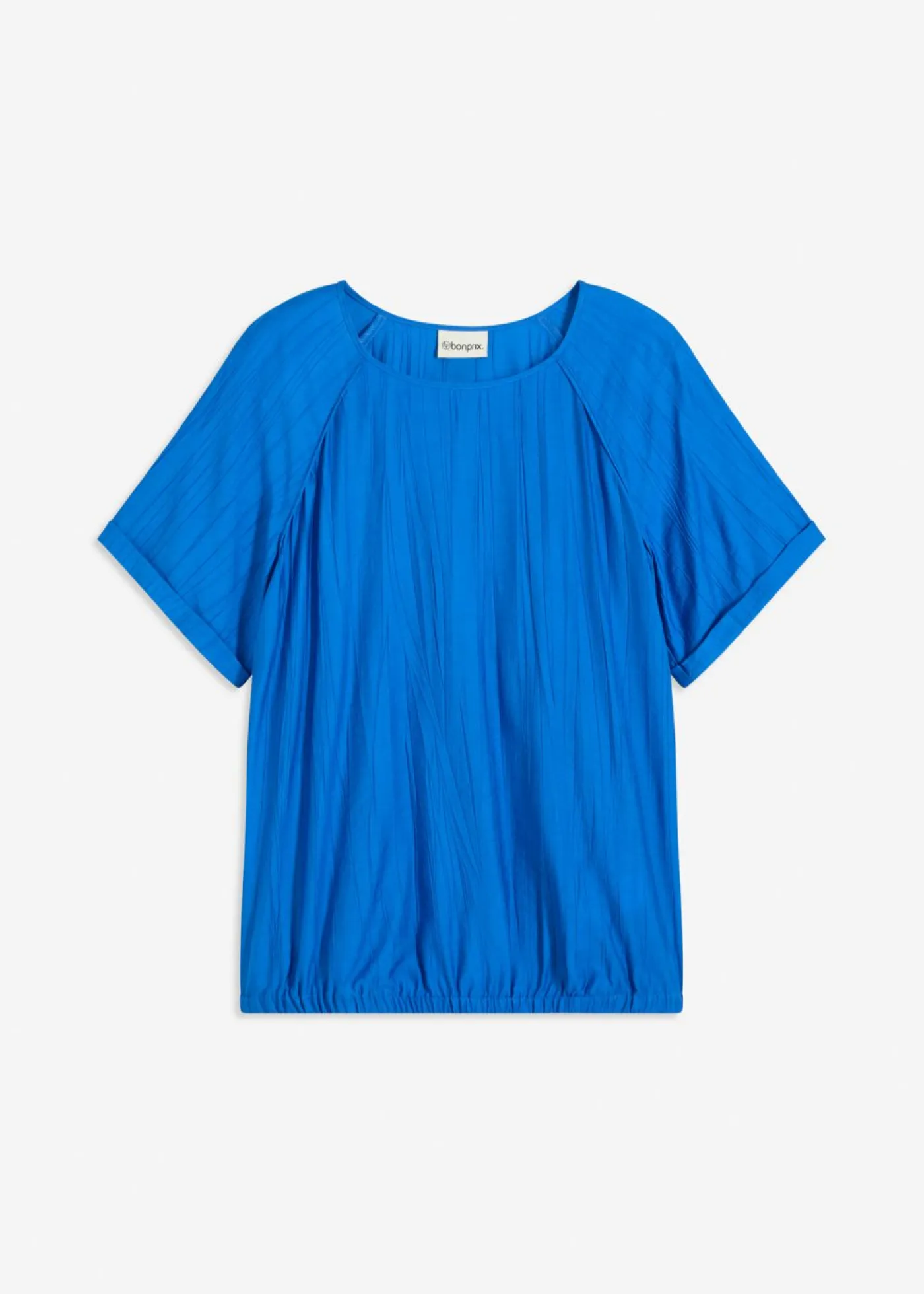 bonprix bonprix Camisas Y Blusas>Blusa de manga corta de suave mezcla de viscosa Azul ártico