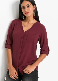 bonprix bonprix Camisas Y Blusas>Blusa de manga larga Granate