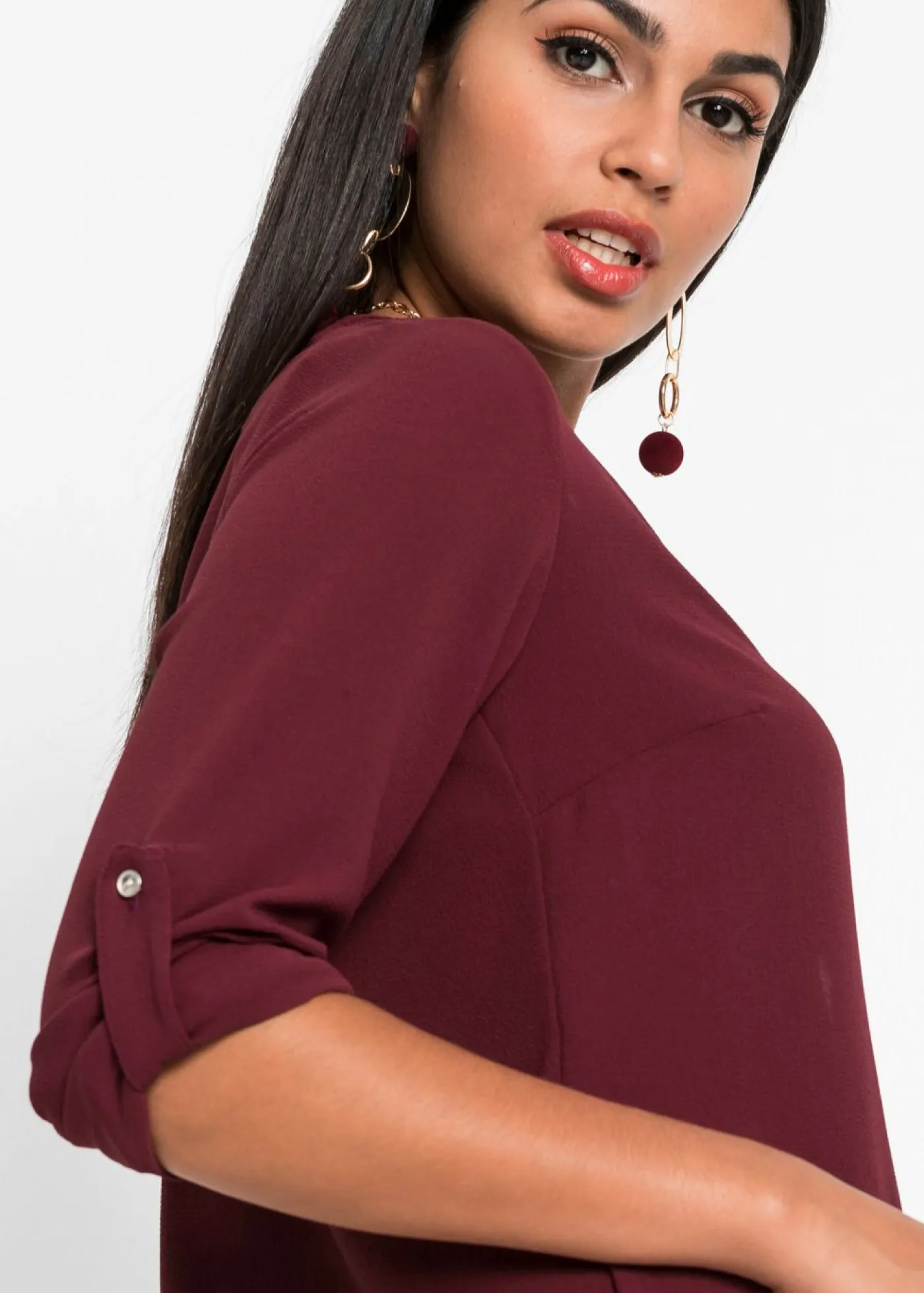 bonprix bonprix Camisas Y Blusas>Blusa de manga larga Granate