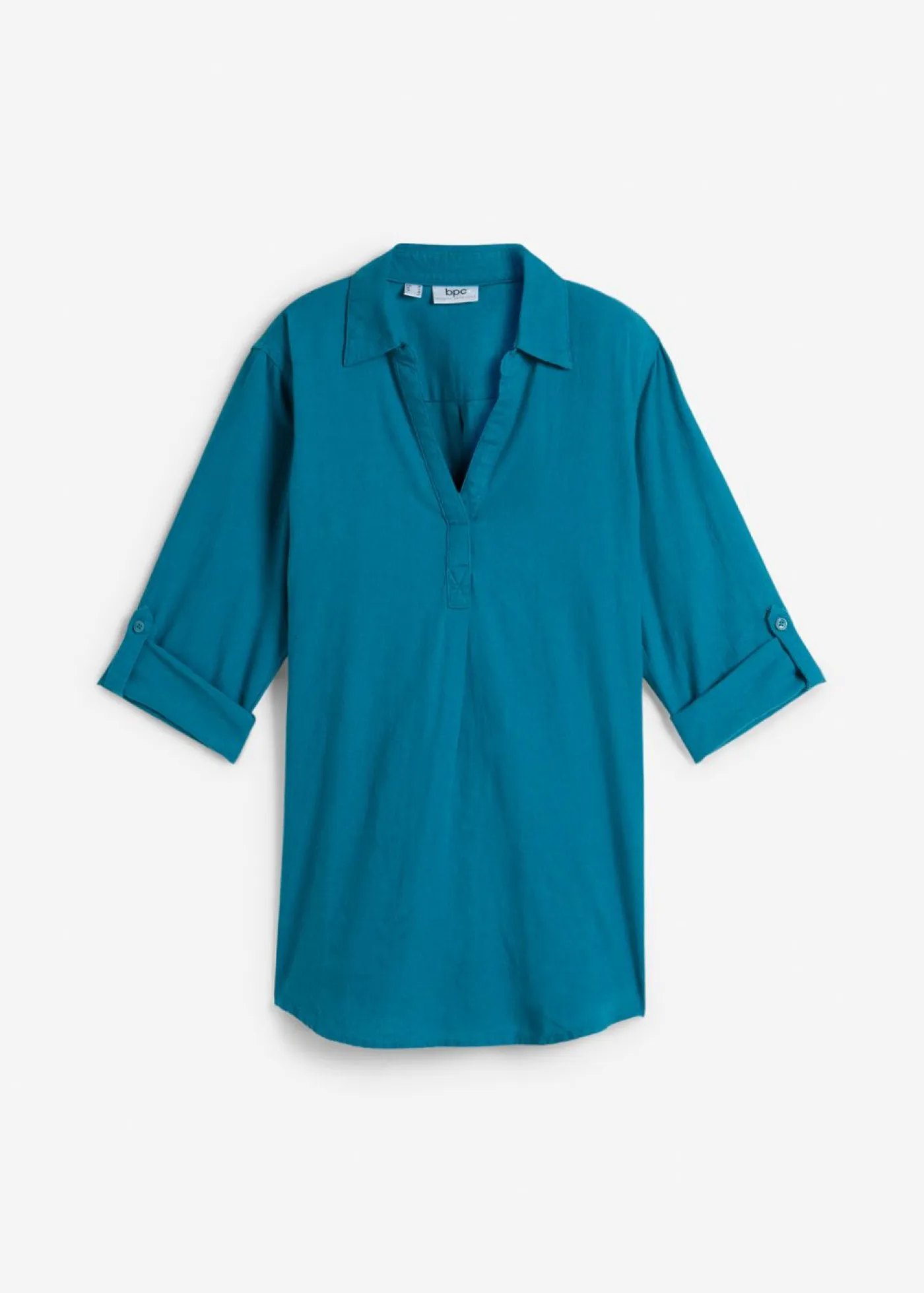 Mujer bonprix bonprix Blusa de mangas 3/4 con lino