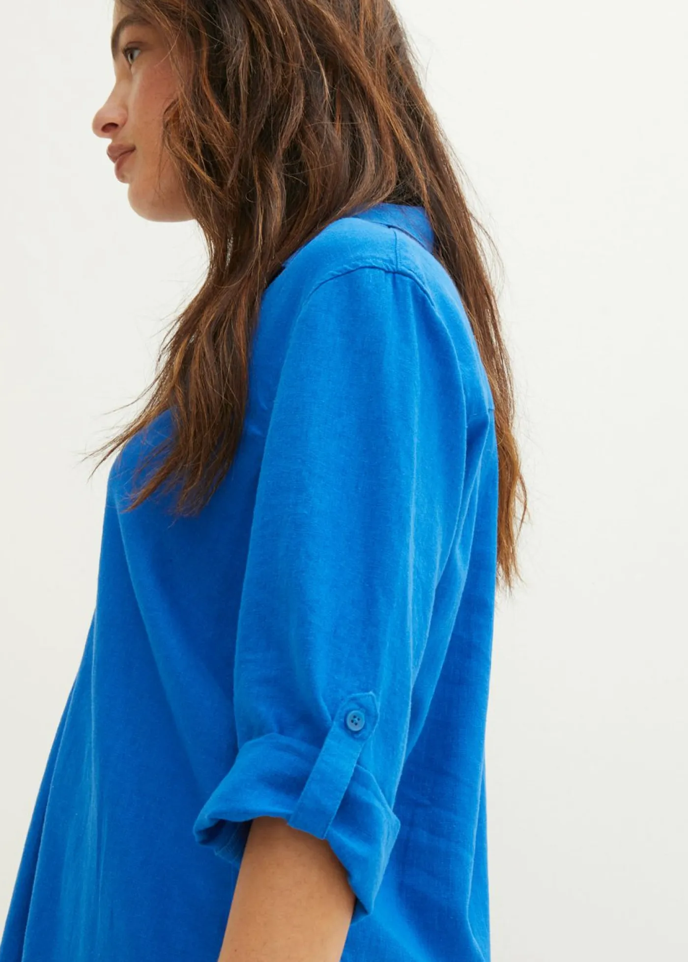 Mujer bonprix bonprix Blusa de mangas 3/4 con lino