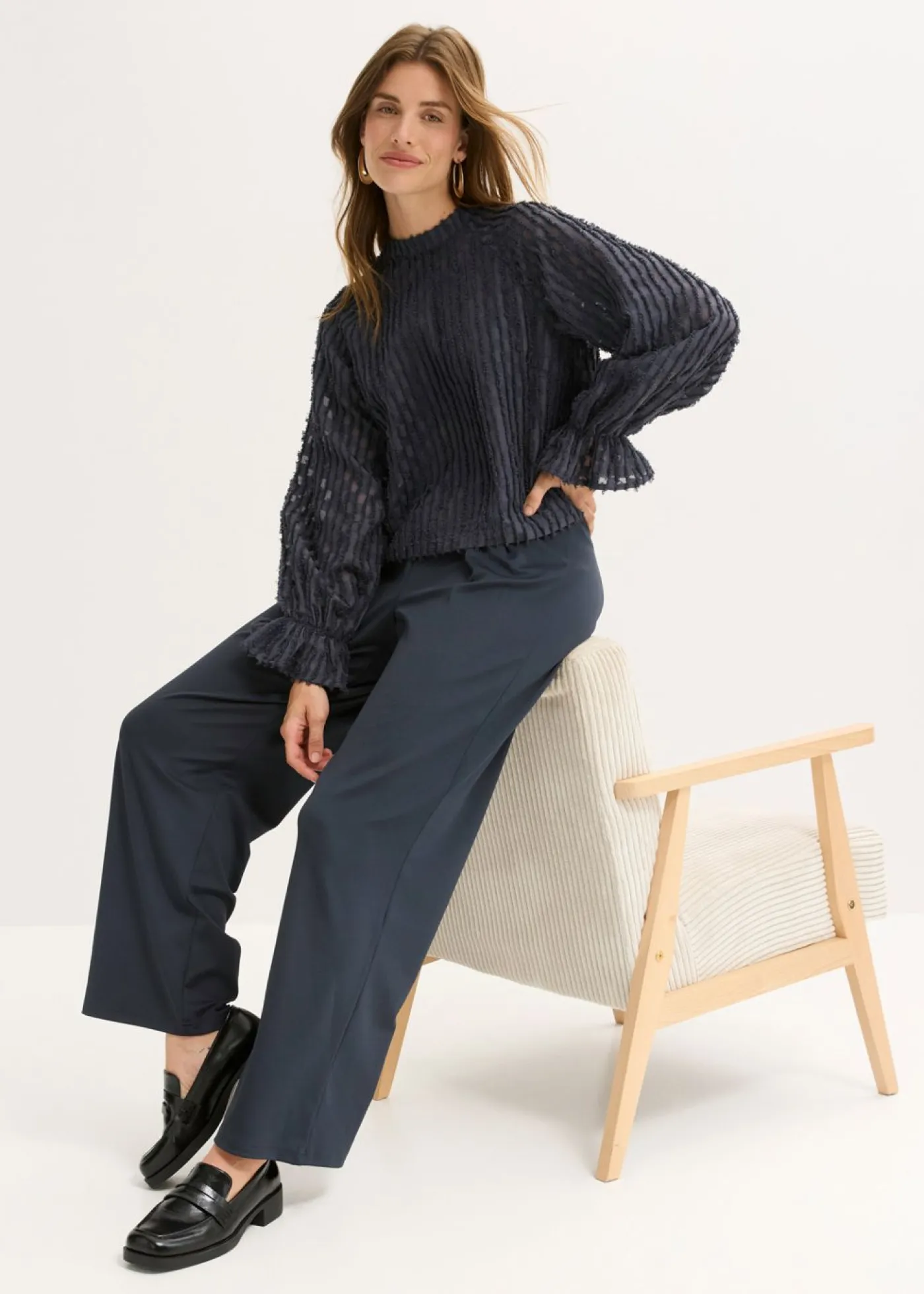 Mujer bonprix bonprix Blusa de material estructurado