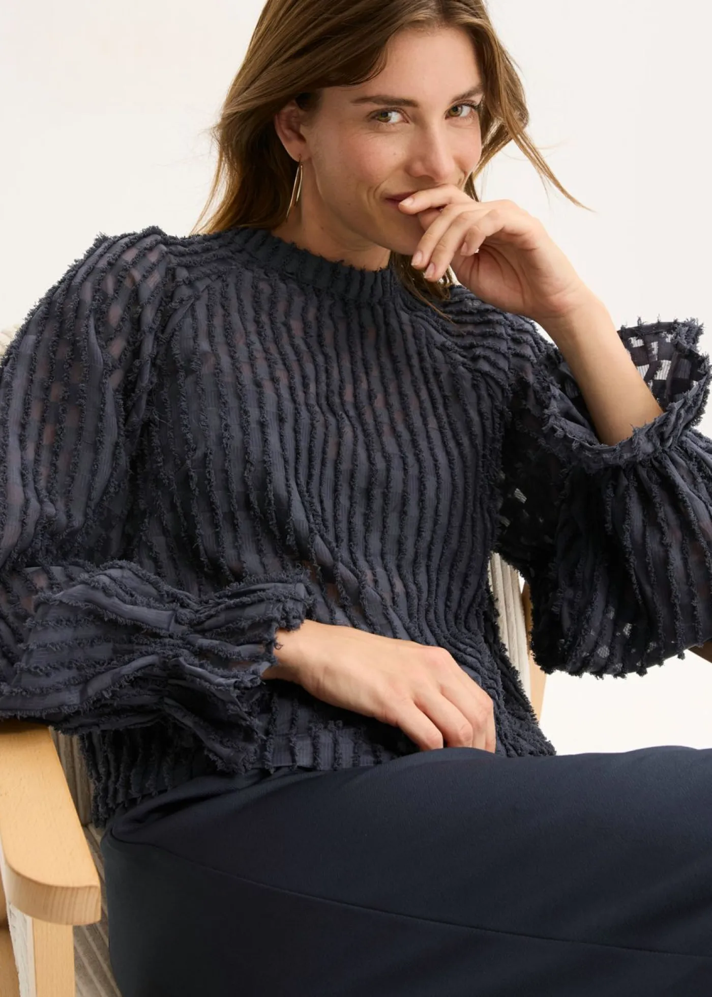 Mujer bonprix bonprix Blusa de material estructurado