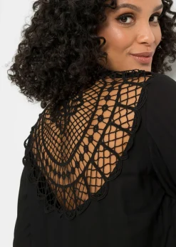 Mujer bonprix bonprix Blusa de mezcla de algodón y viscosa