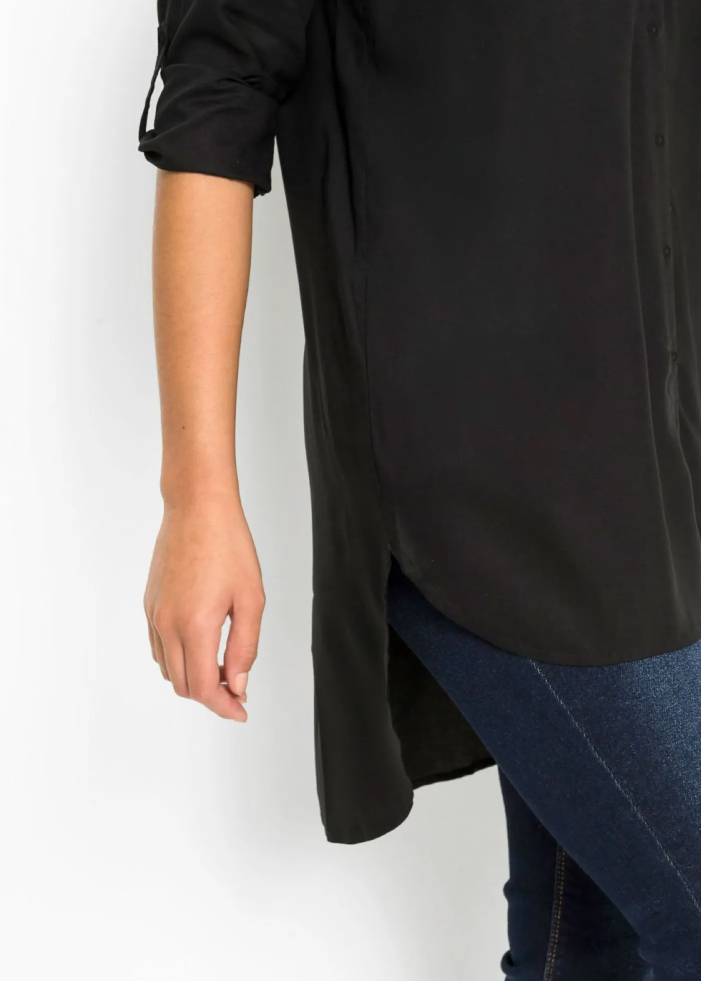 Mujer bonprix bonprix Blusa de mezcla de algodón y viscosa