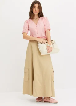 Mujer bonprix bonprix Blusa de mezcla de algodón