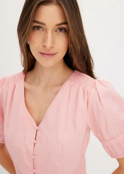 Mujer bonprix bonprix Blusa de mezcla de algodón