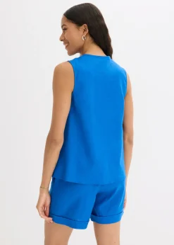 Mujer bonprix bonprix Blusa de mezcla de lino vaporoso