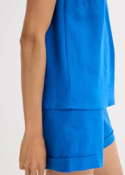 Mujer bonprix bonprix Blusa de mezcla de lino vaporoso