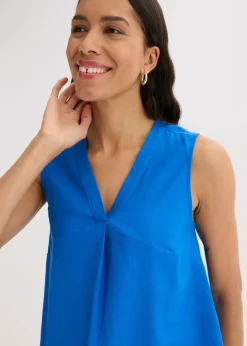 Mujer bonprix bonprix Blusa de mezcla de lino vaporoso