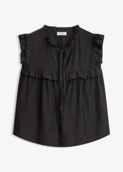 bonprix bonprix Camisas Y Blusas|Novedades>Blusa de mezcla de viscosa Negro