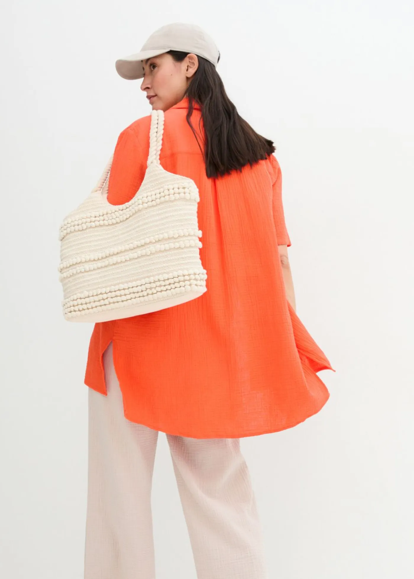 bonprix bonprix Camisas Y Blusas>Blusa de muselina Rojo mandarina