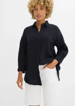 bonprix bonprix Camisas Y Blusas>Blusa de muselina Negro