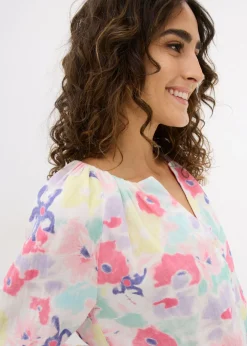 Mujer bonprix bonprix Blusa de muselina de algodón puro