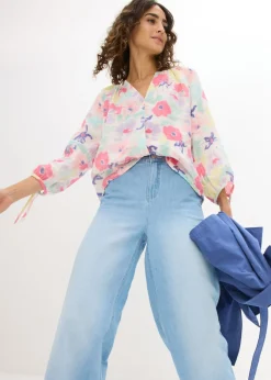 Mujer bonprix bonprix Blusa de muselina de algodón puro