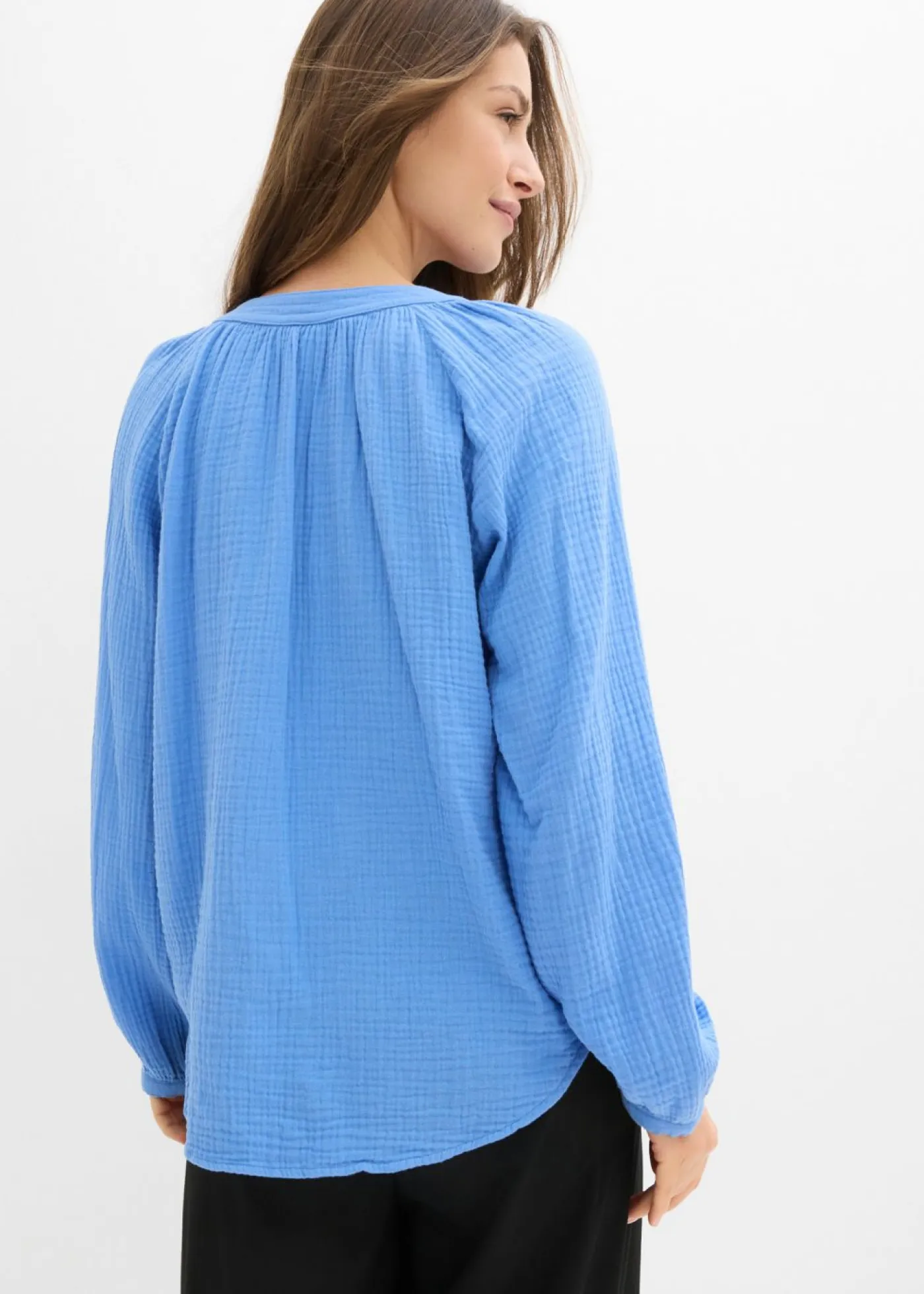 bonprix bonprix Camisas Y Blusas>Blusa de muselina suave azul provenzal