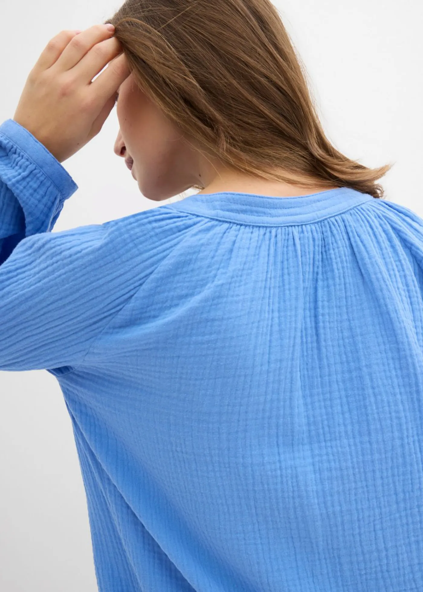 bonprix bonprix Camisas Y Blusas>Blusa de muselina suave azul provenzal