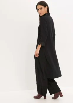 Mujer bonprix bonprix Blusa de punto con ribetes de satén