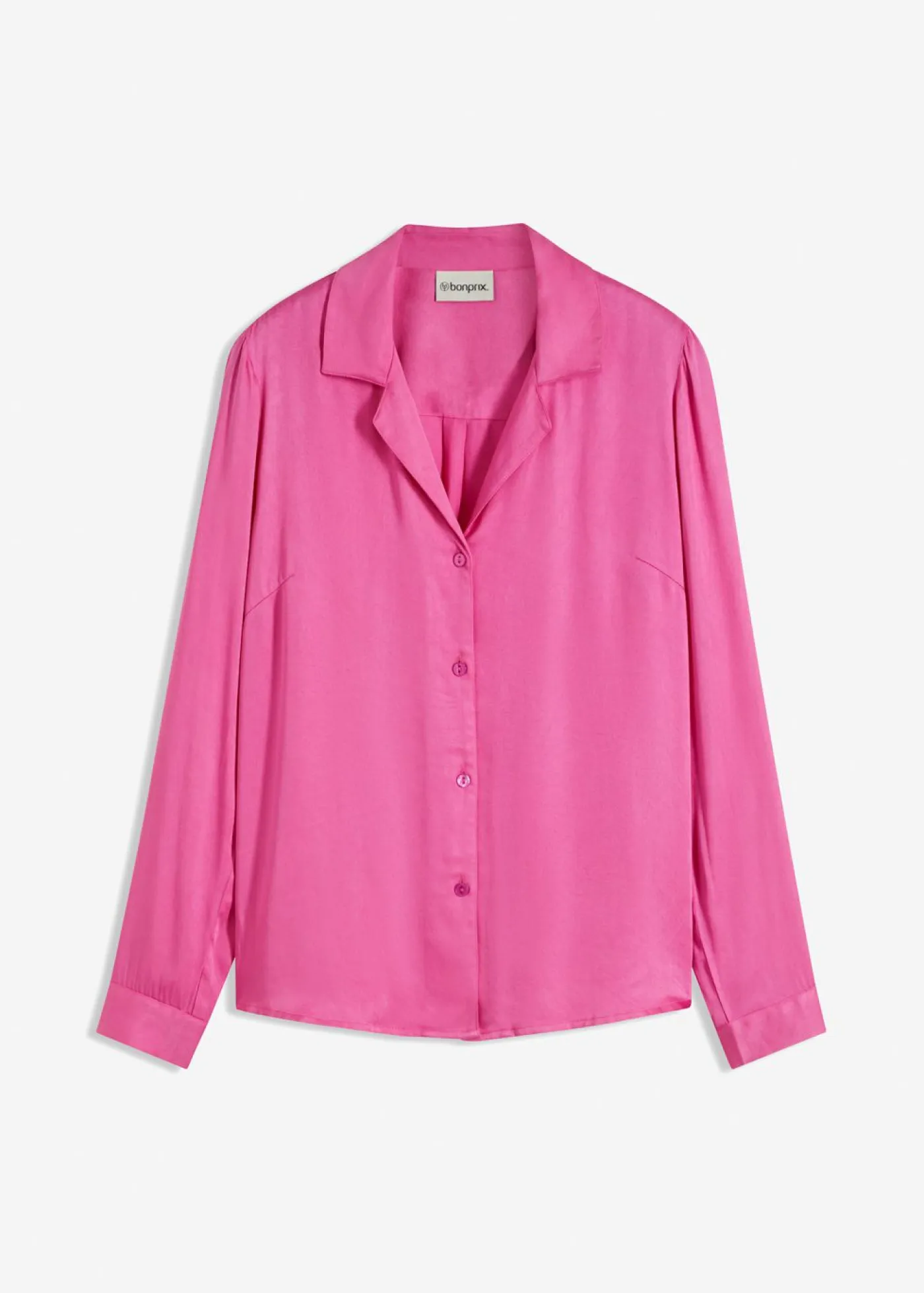 bonprix bonprix Camisas Y Blusas>Blusa de satén fino Fucsia claro
