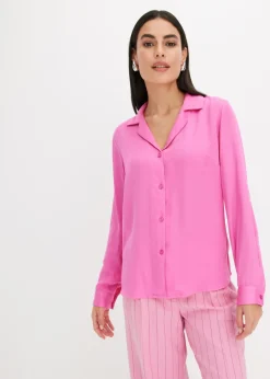 bonprix bonprix Camisas Y Blusas>Blusa de satén fino Fucsia claro