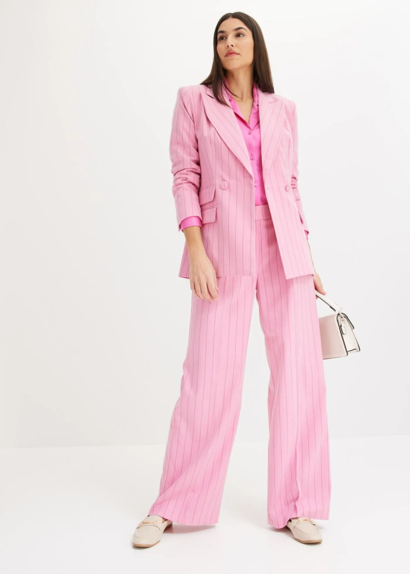 bonprix bonprix Camisas Y Blusas>Blusa de satén fino Fucsia claro