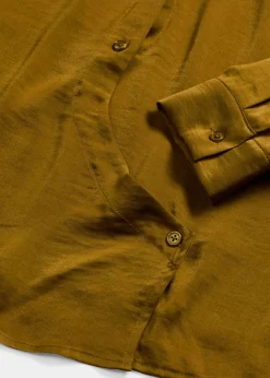 bonprix bonprix Esenciales|Camisas Y Blusas>Blusa de satén fluido Verde tierra