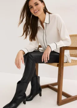 Mujer bonprix bonprix Blusa de satén fluido