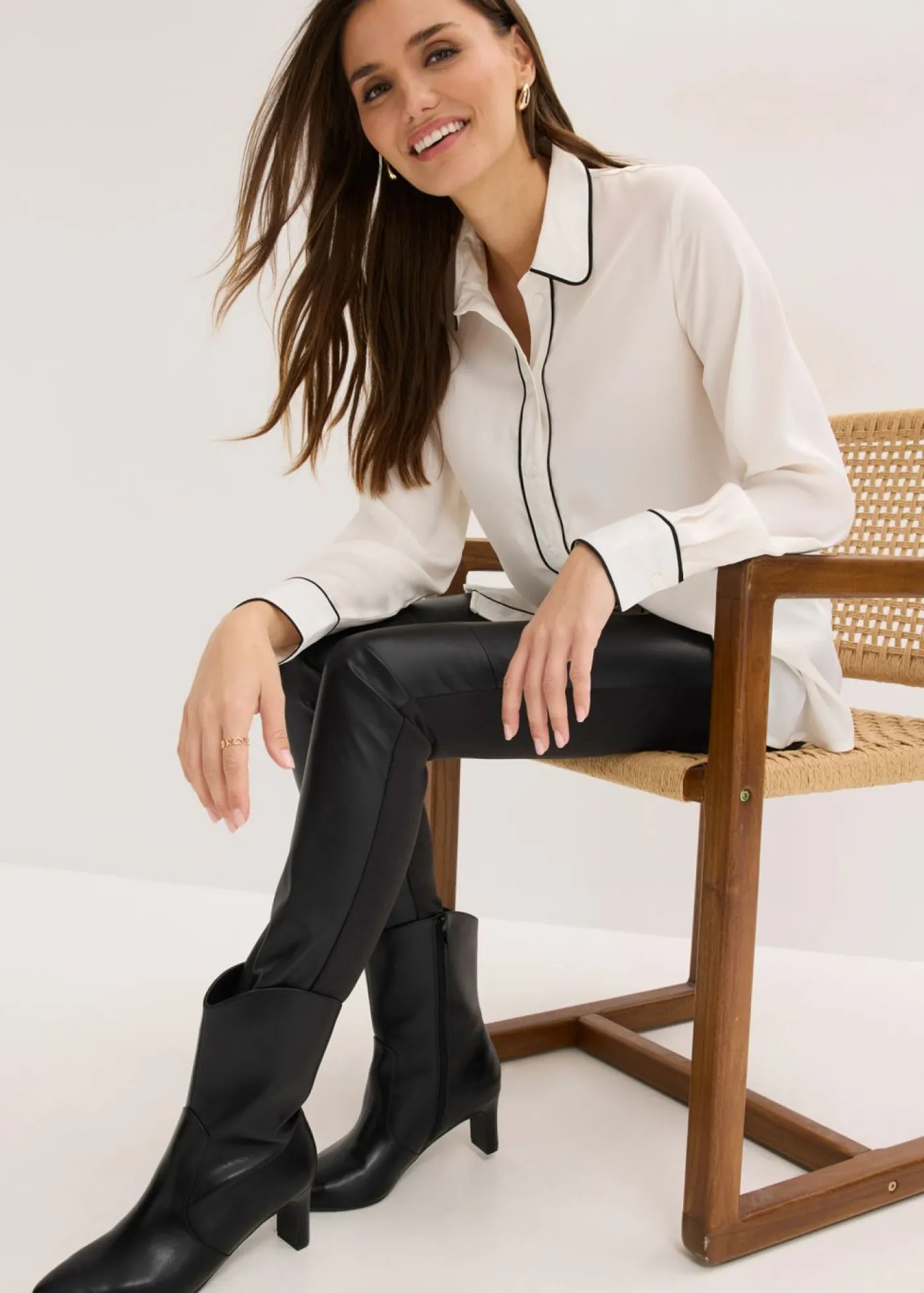 Mujer bonprix bonprix Blusa de satén fluido