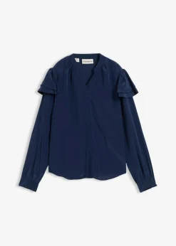 bonprix bonprix Camisas Y Blusas>Blusa de seda Azul marino