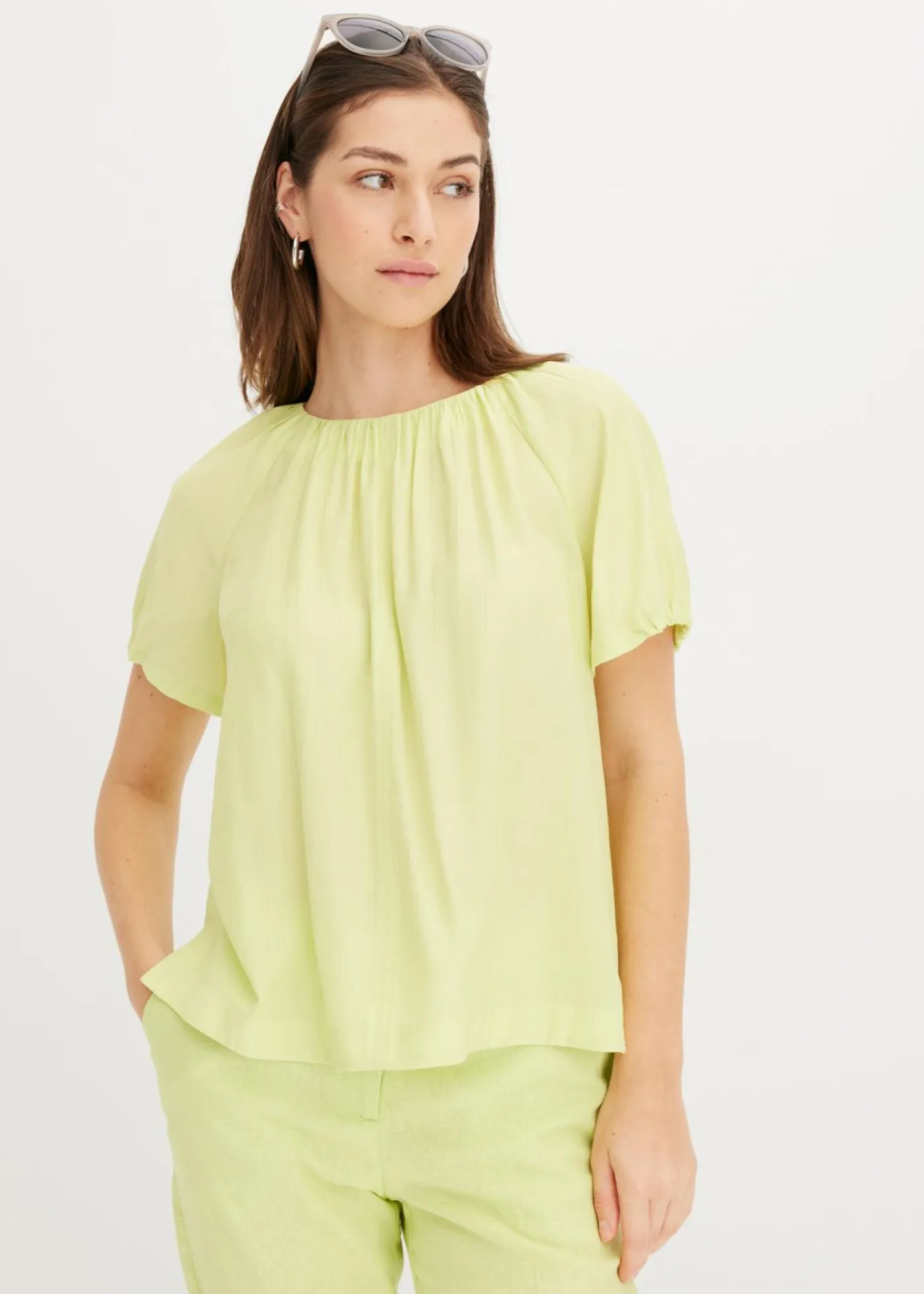 Mujer bonprix bonprix Blusa de tejido arrugado estructurado