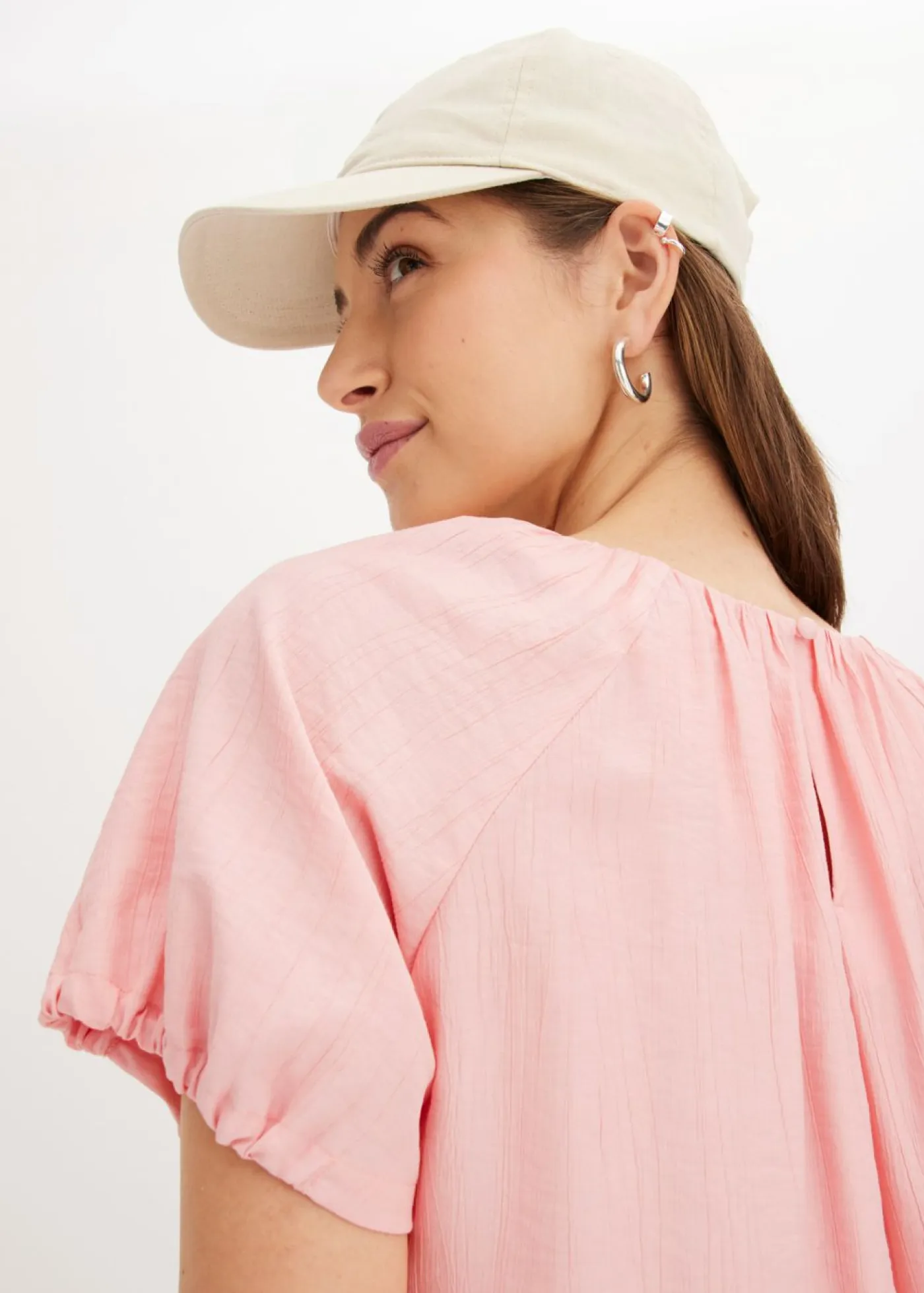 Mujer bonprix bonprix Blusa de tejido arrugado estructurado