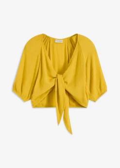 bonprix bonprix Camisas Y Blusas>Blusa de viscosa fluida curry limón