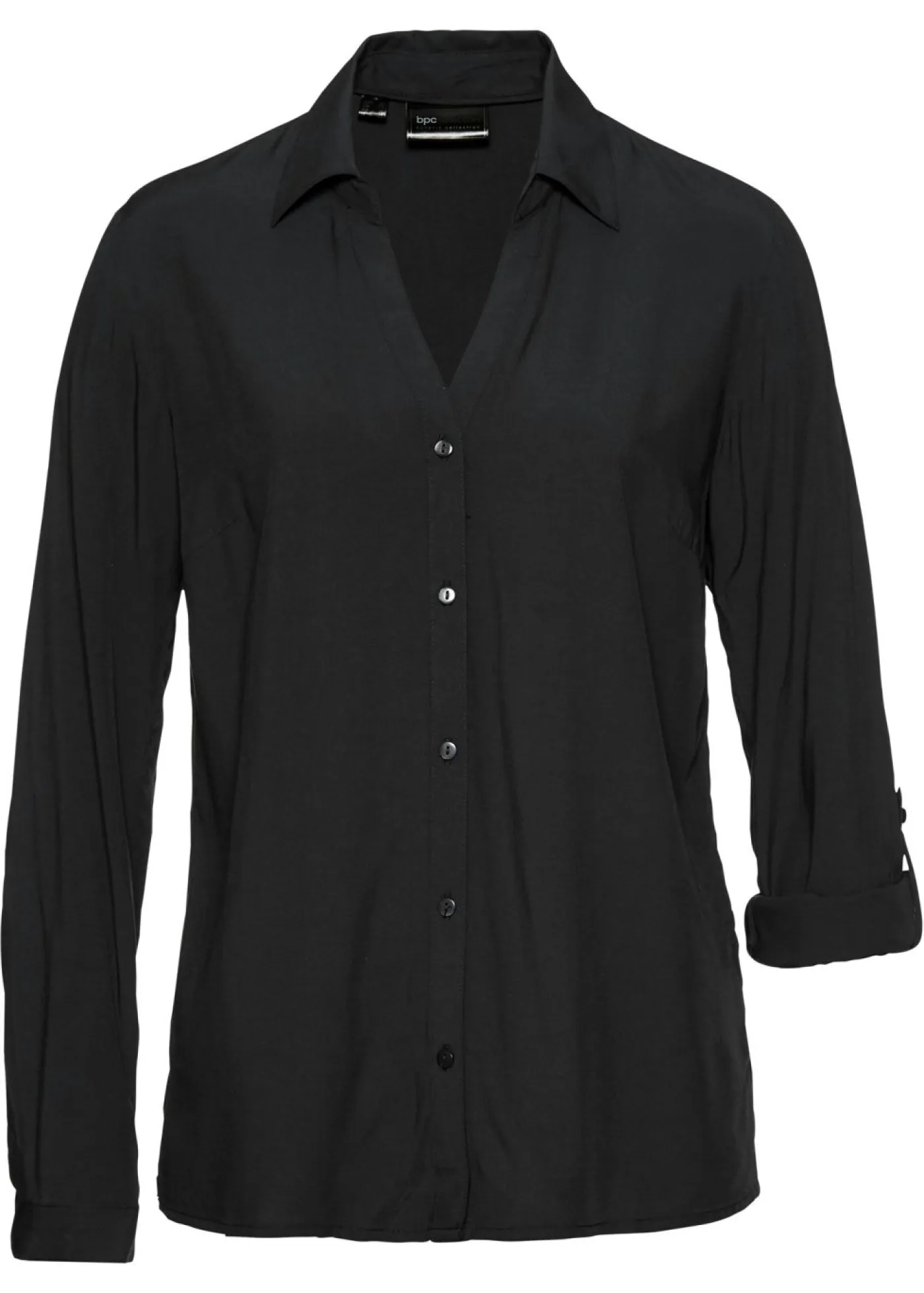 bonprix bonprix Camisas Y Blusas>Blusa de viscosa fluida Negro