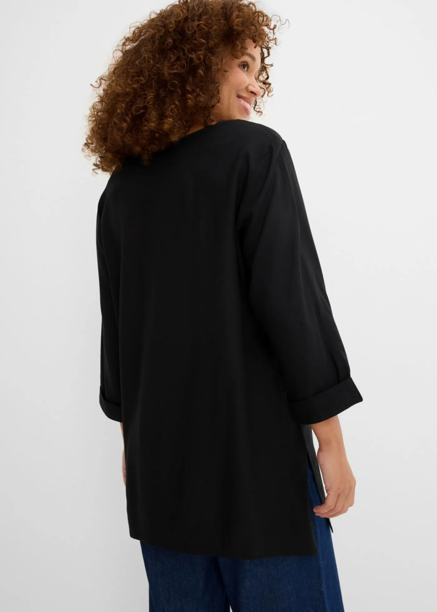 bonprix bonprix Camisas Y Blusas>Blusa de viscosa pura Negro
