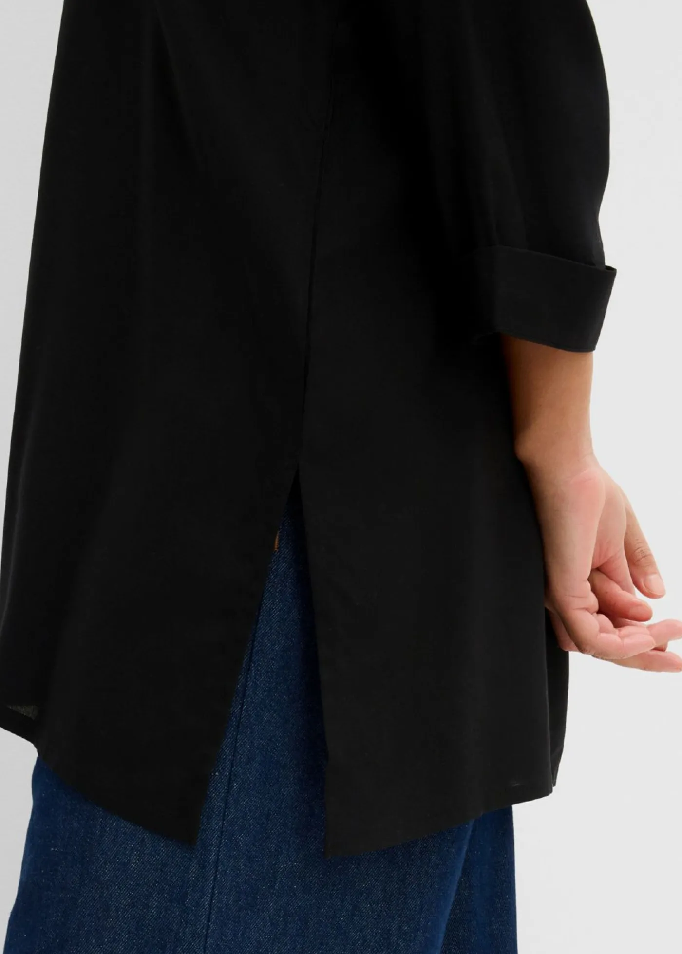 bonprix bonprix Camisas Y Blusas>Blusa de viscosa pura Negro